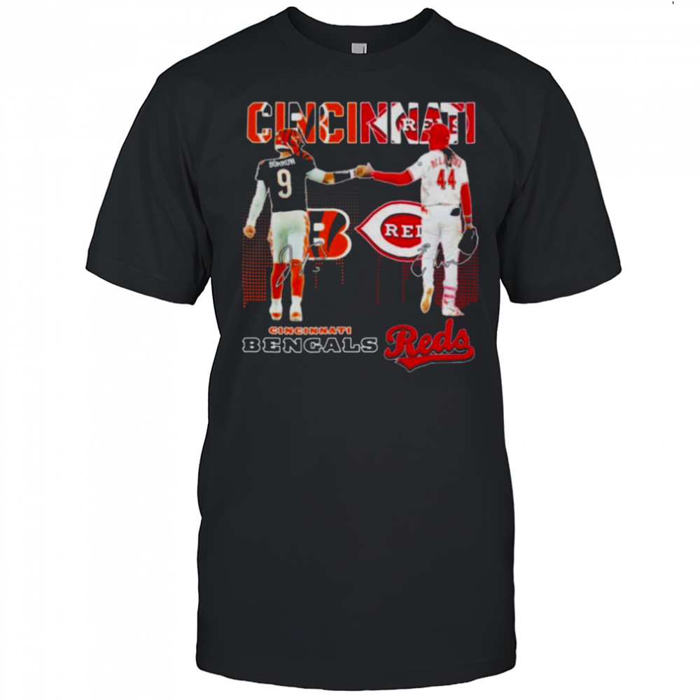Joe Burrow And Elly De La Cruz Cincinnati Bengals X Cincinnati Reds Signatures T shirts