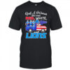 Just a woman who loves red white blue and Detroit Lions shirt