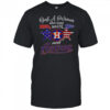 Just A Woman Who Loves Red White Blue And Houston Astros T-Shirt