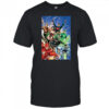 Justice League Superheroes Unite Epic Comic Artwork T-Shirt