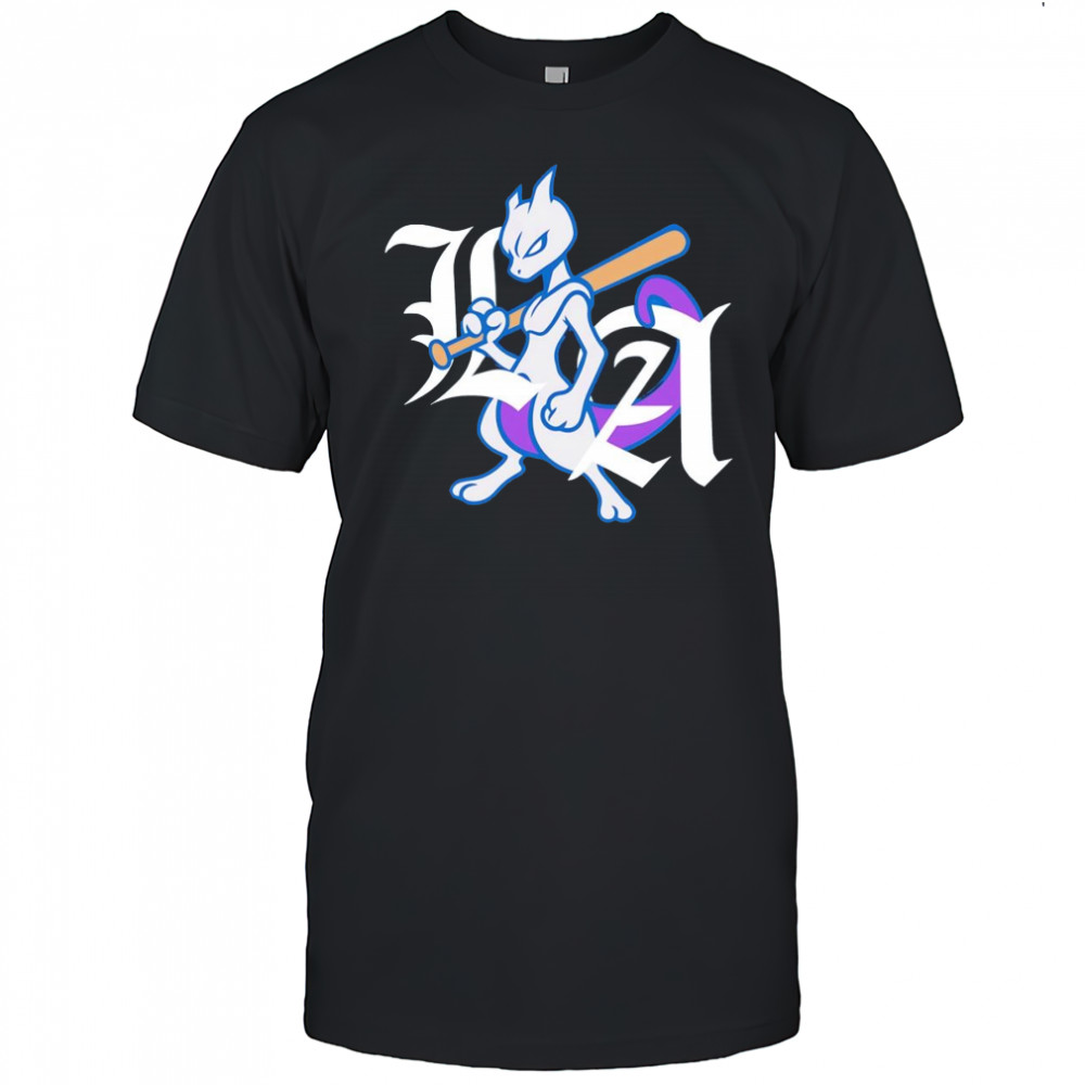 LA Dodgers x Mewtwo logo shirt