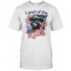 Land Of The Rizz Funny Patriotic Raccoon 4th July US Flag T Shirt