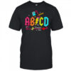 Lightning Bolt ABCD Back To School Tour Teacher 2 Sided T Shirt