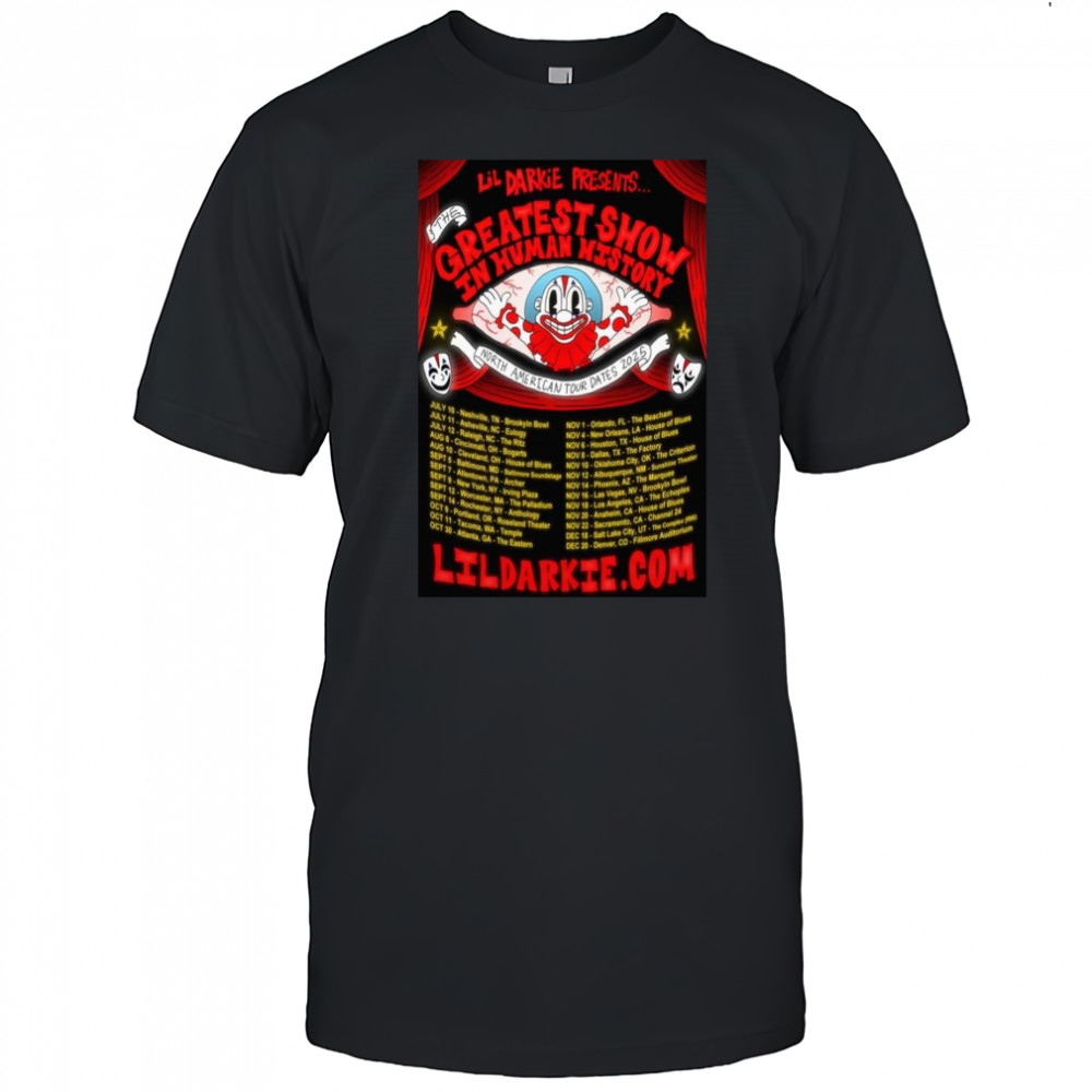 Lil Darkie The Greatest Show In Human History North American Tour 2025 Shirt