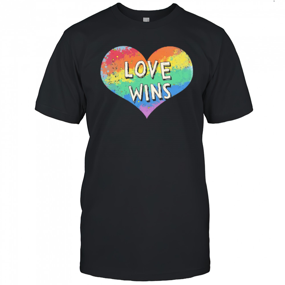 Love wins heart pride shirt