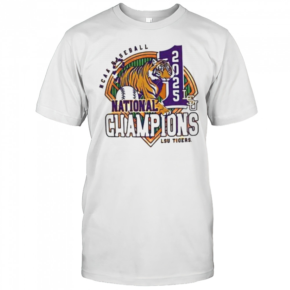 LSU Tigers MLB 2025 NCAA Baseball National Champions #1 Mascot shirt