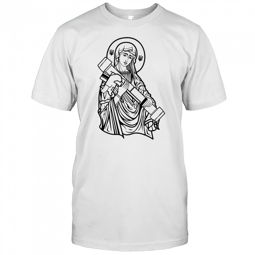 Made in ukraine saint javelin outline shirt