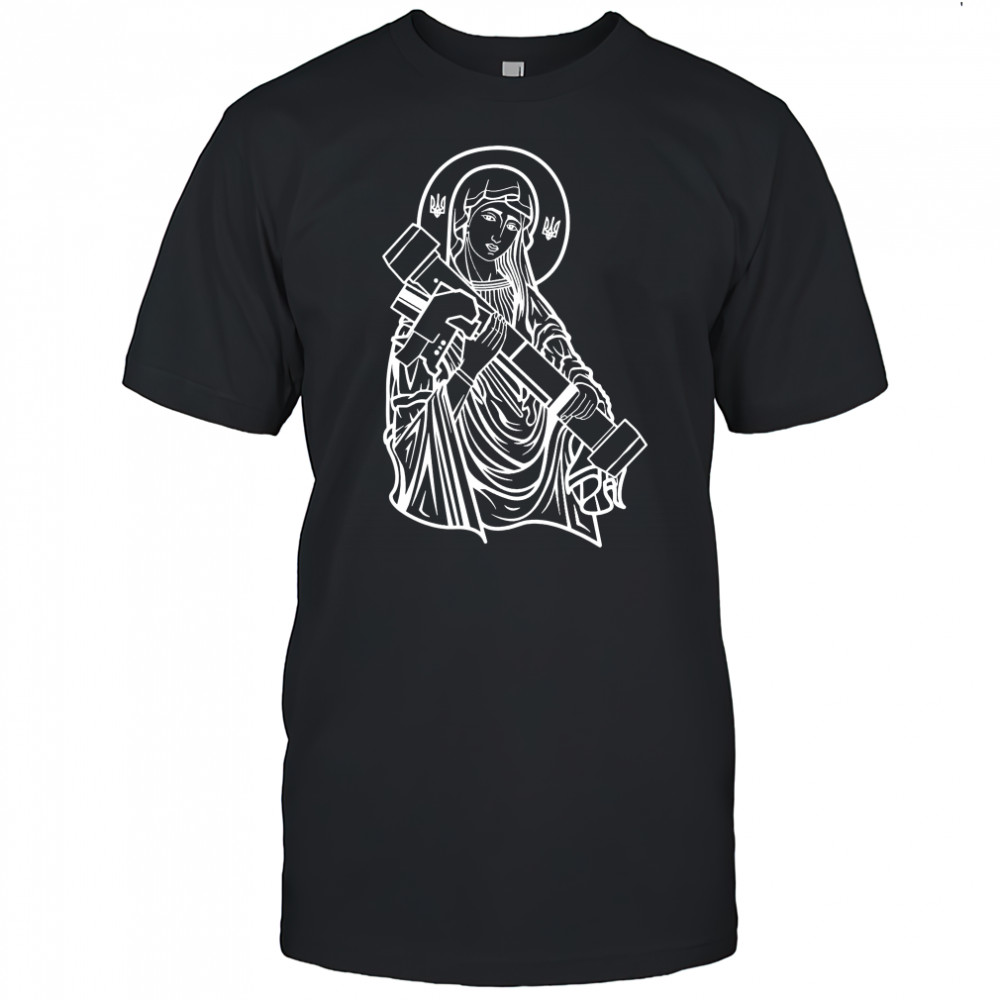 Made in ukraine saint javelin outline t-shirt