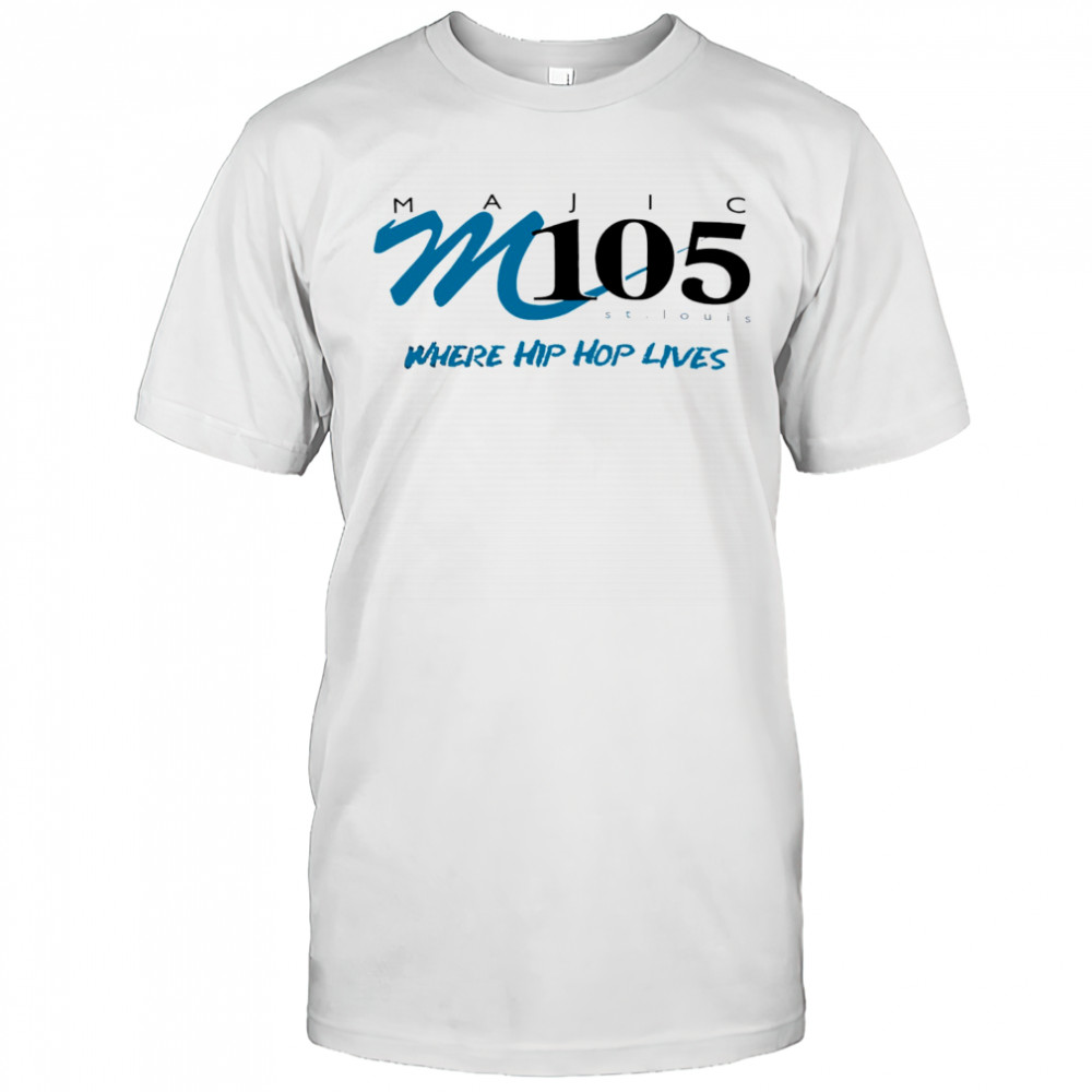 Majic M105 St. Lucia where Hip Hop lives logo shirt
