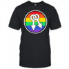 Male symbols rainbow shirt