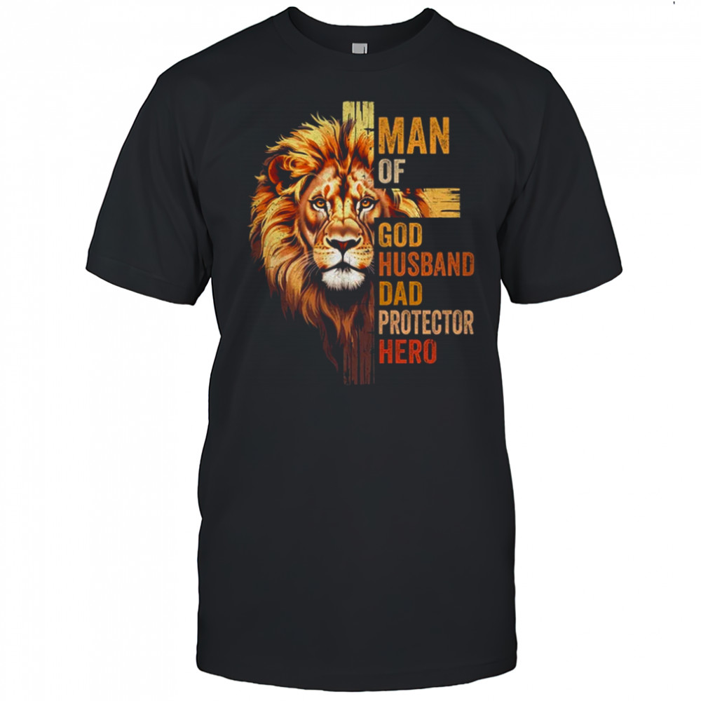 Man Of God Christian Dad Bible Verse Religious Father's Day shirt