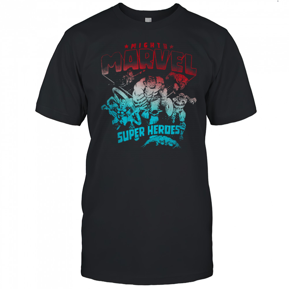 Marvel Comics Retro Classic 4th Of July Mighty Super Heroes T Shirt