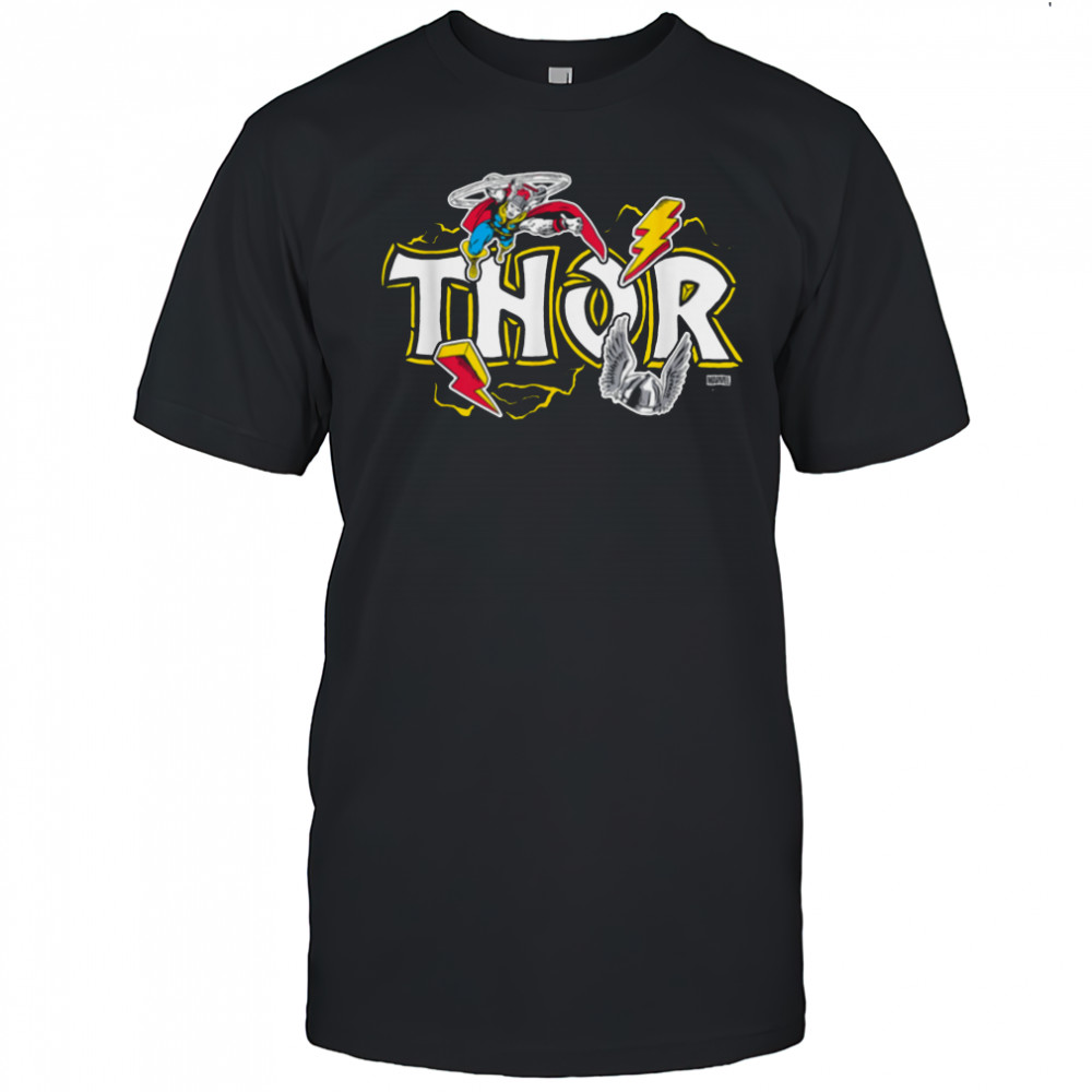Marvel Thor Dimensional Sticker Motive T Shirt