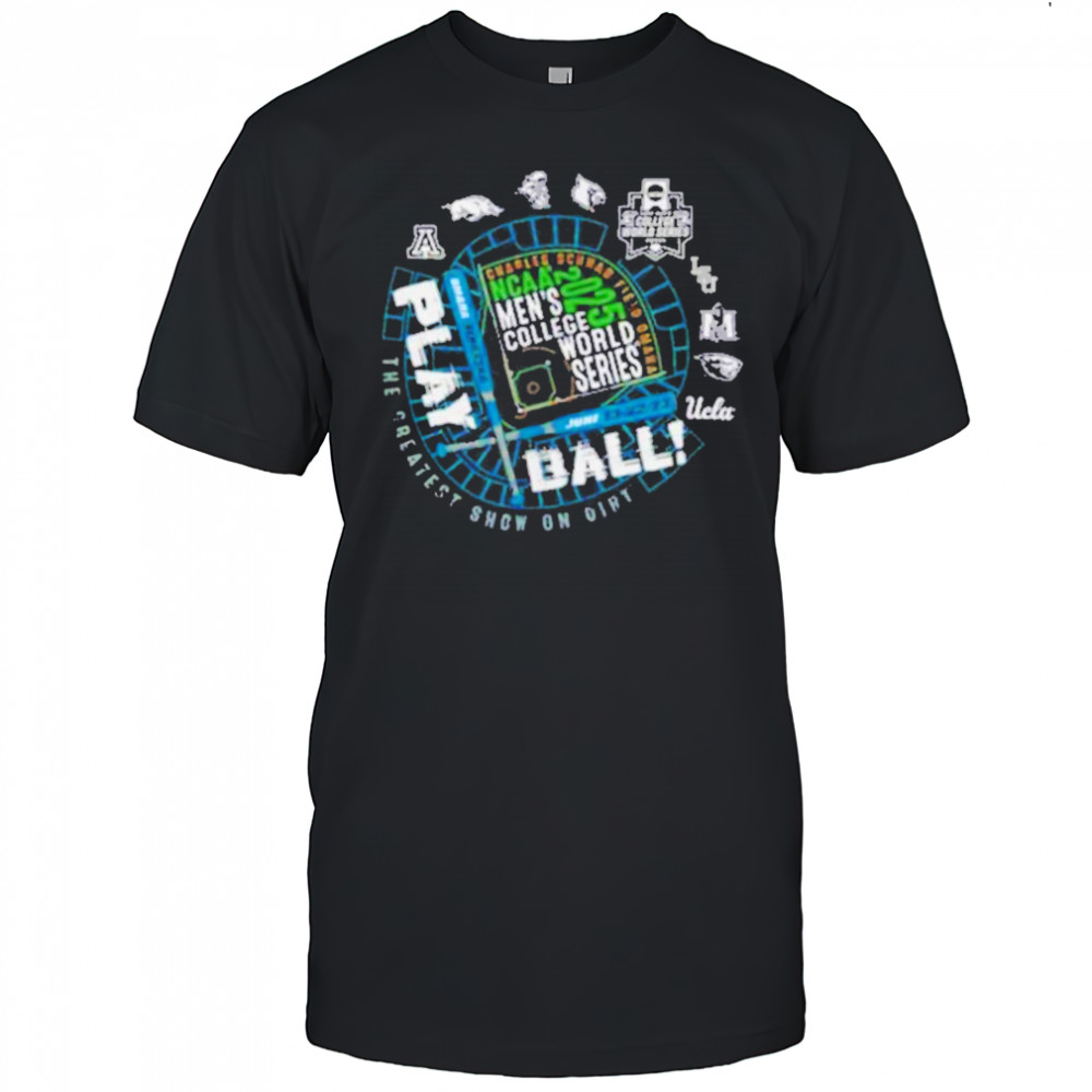 Men’s College World Series 2025 NCAA Baseball 8 Team Play Shirt