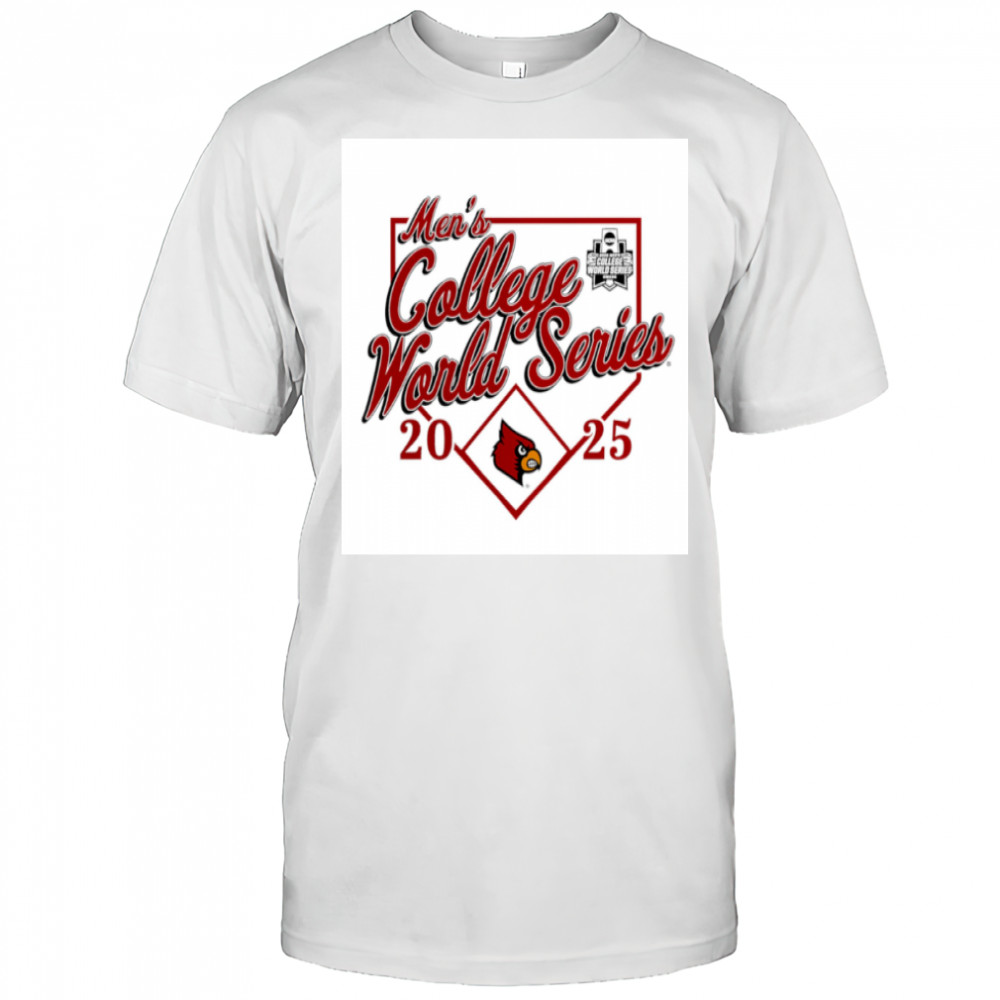Men’s Heather Louisville Cardinals 2025 NCAA Baseball World Series shirt