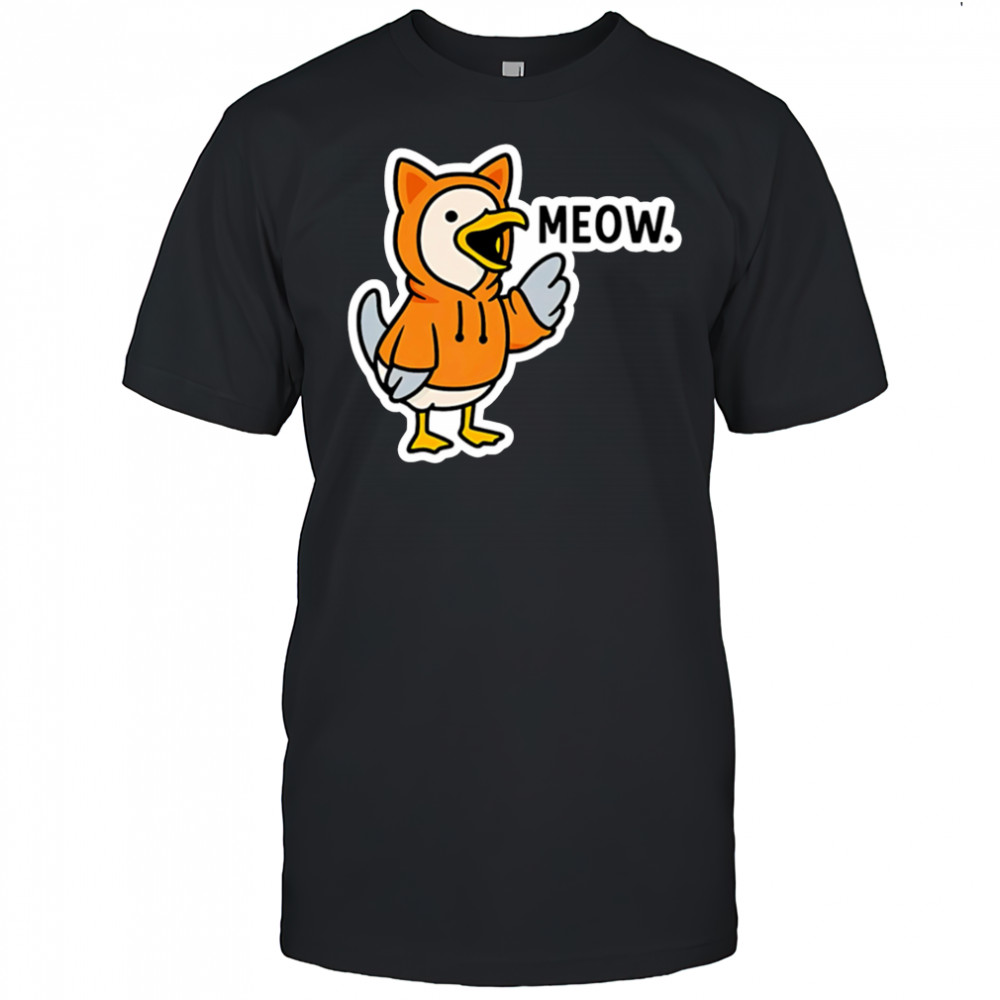 Meowing seagull cat meme shirt