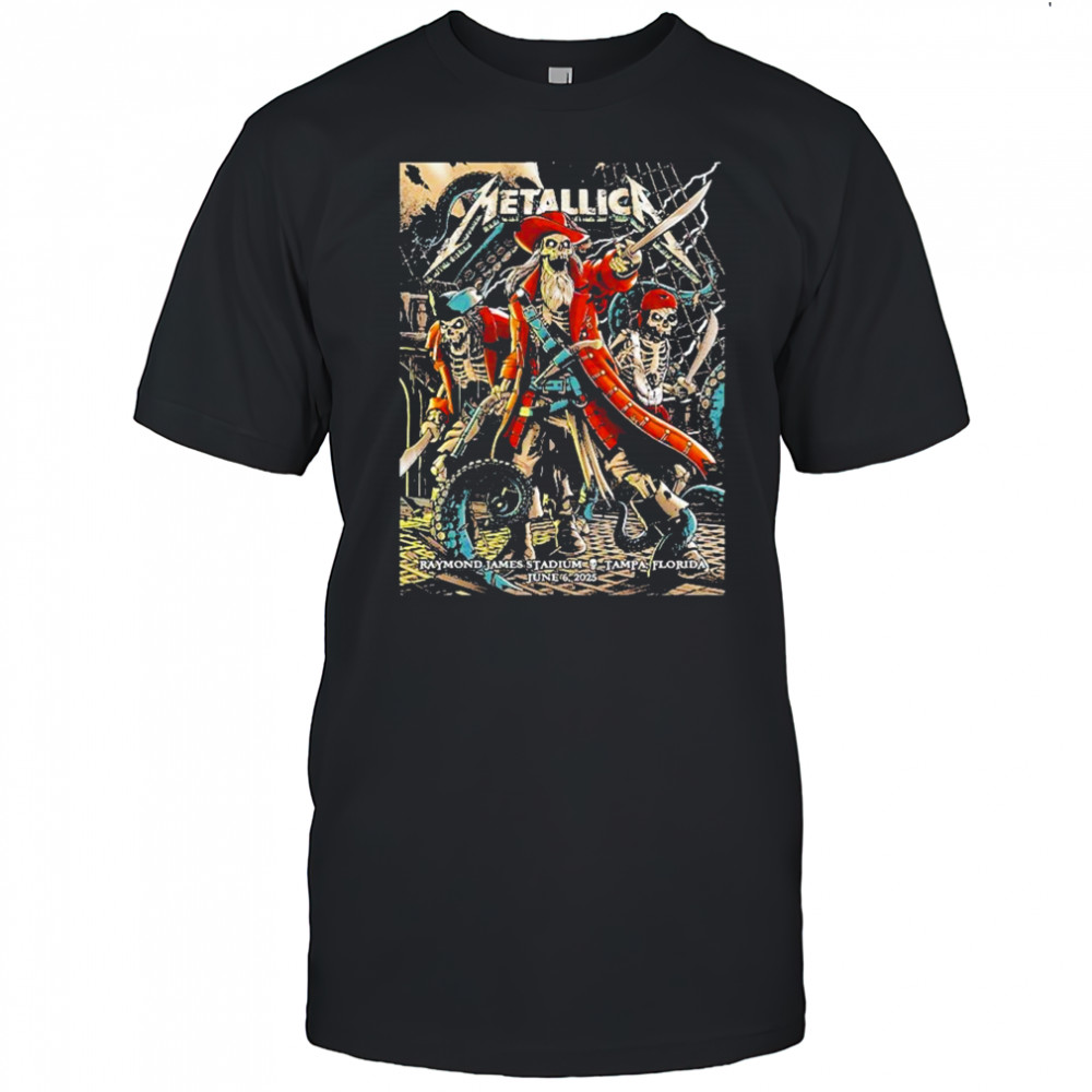 Metallica Tampa Florida Two Night Poster M72 Tampa By Andrew Cremeans At Raymond James Stadium On June 6 And 8 2025 shirt