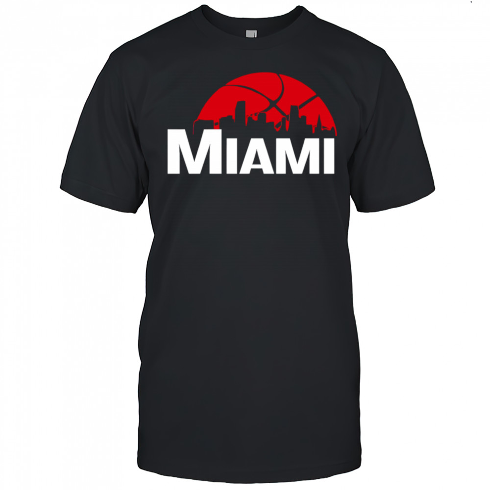Miami Heat Cityscape Skyline style 2025 shirt