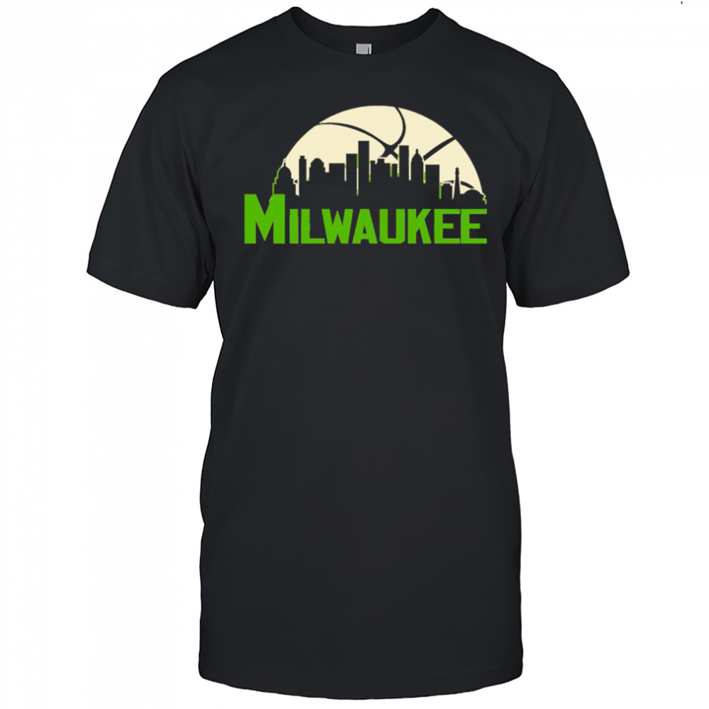 Milwaukee Bucks Cityscape Skyline style 2025 shirt