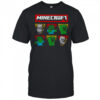 Minecraft Hostile Mobs Creeper Zombie Skeleton Grid Shirt