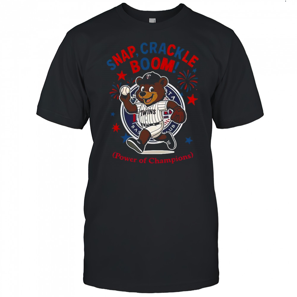 Minnesota Twins Snap Crackle Boom Power Of Champions Indepencence Day T-Shirt
