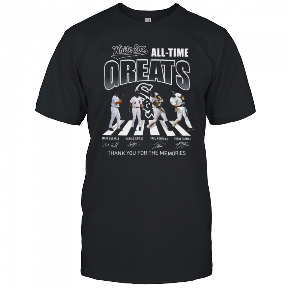 MLB Chicago White Sox All Time Greats Signature Thank You For The Memories T Shirt