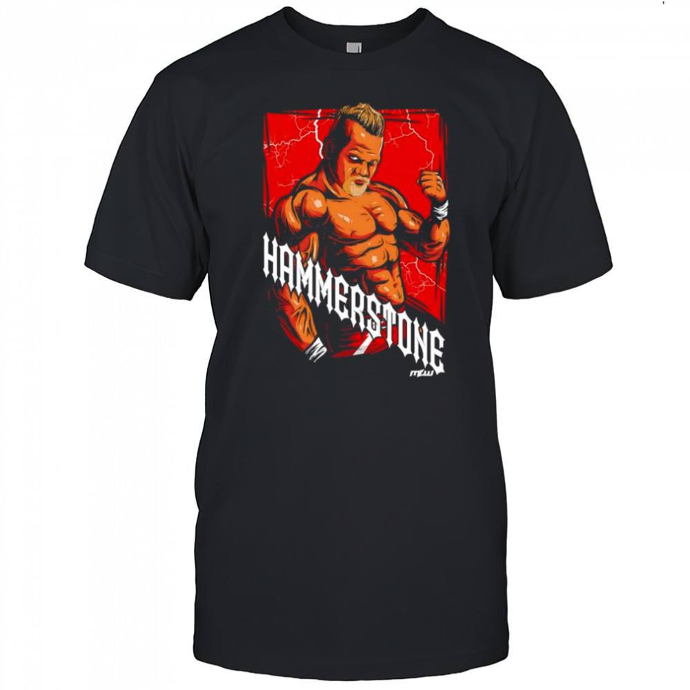 MLW Hammerstone flexing shirt