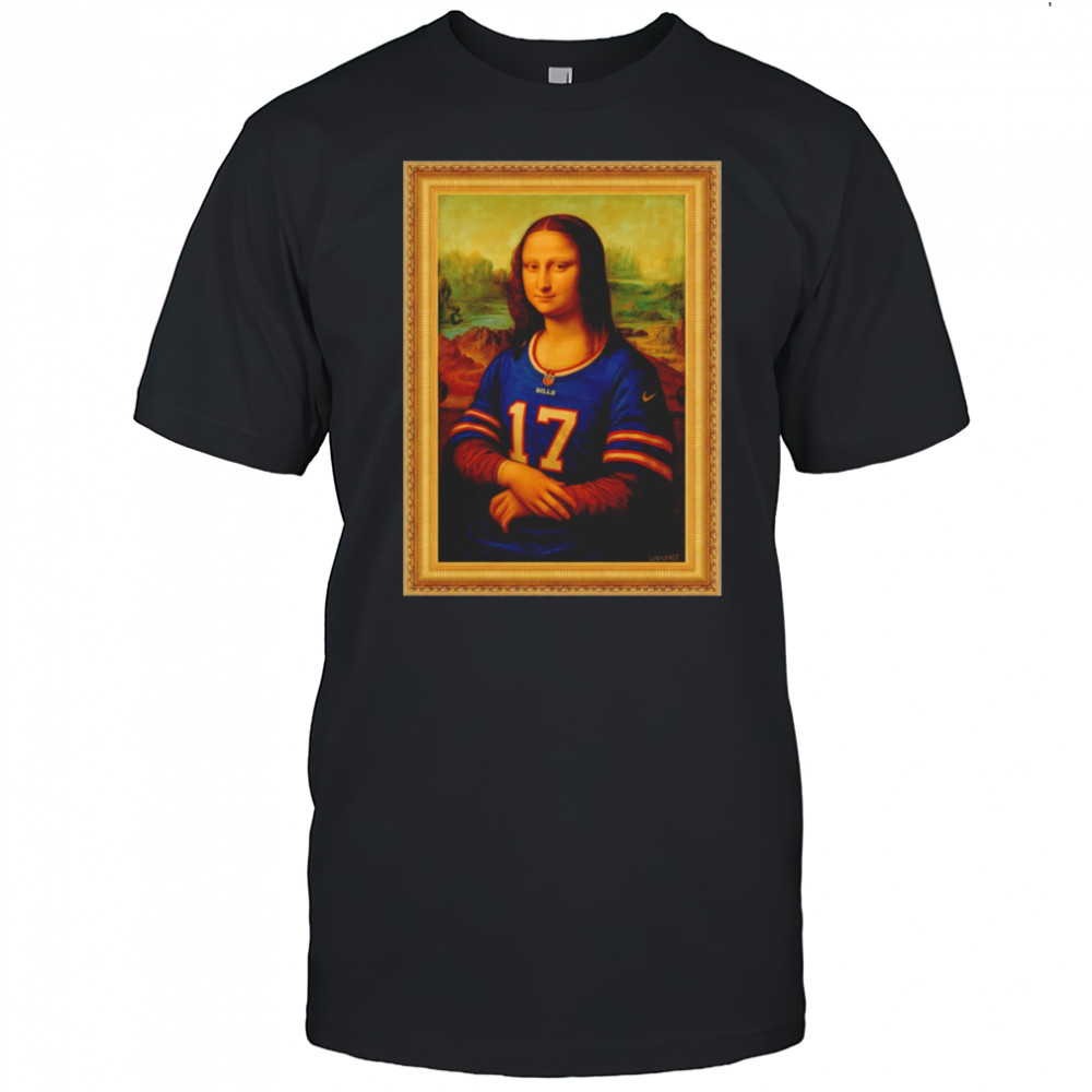 Mona Lisa x 17 Buffalo Bills Josh Allen shirt