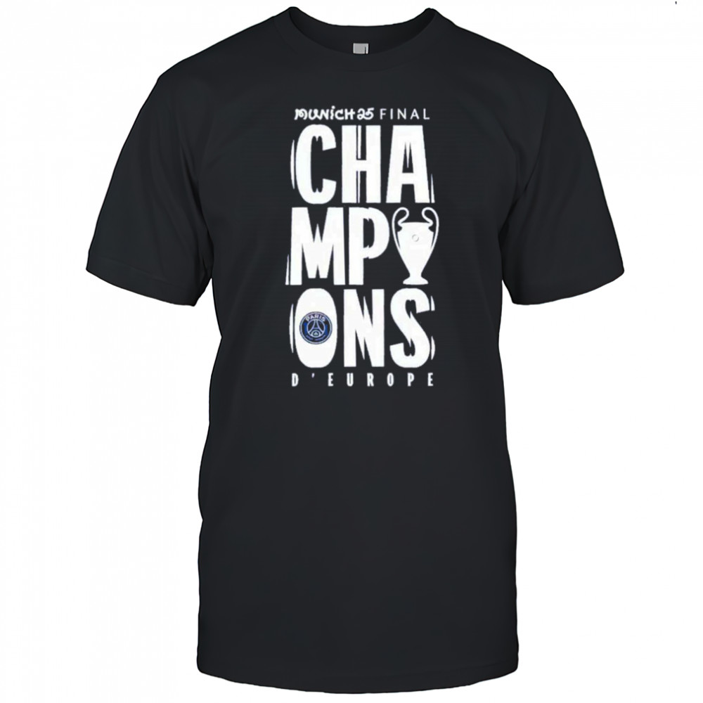 Munich 25 Final PSG UCL Champions 2025 Large Graphic T-Shirt