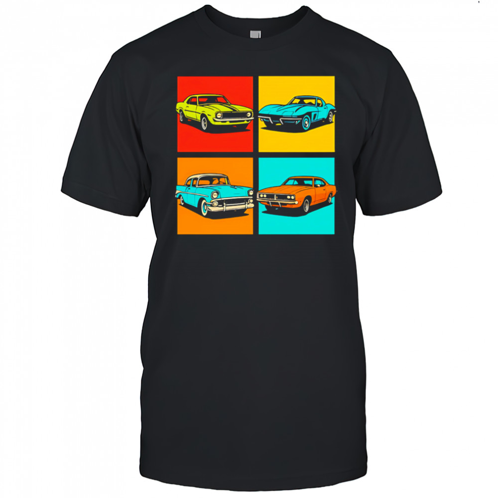 Muscle Cars Pop Art Design vintage shirt