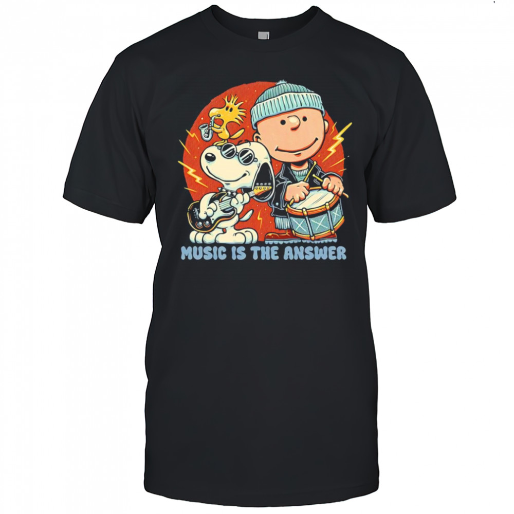Music is the answer Peanuts shirt
