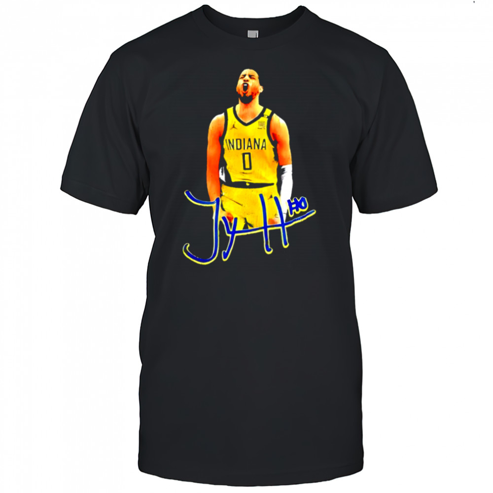 NBA Finals 2025 Tyrese Haliburton player Indiana Pacers Basketball signature shirt