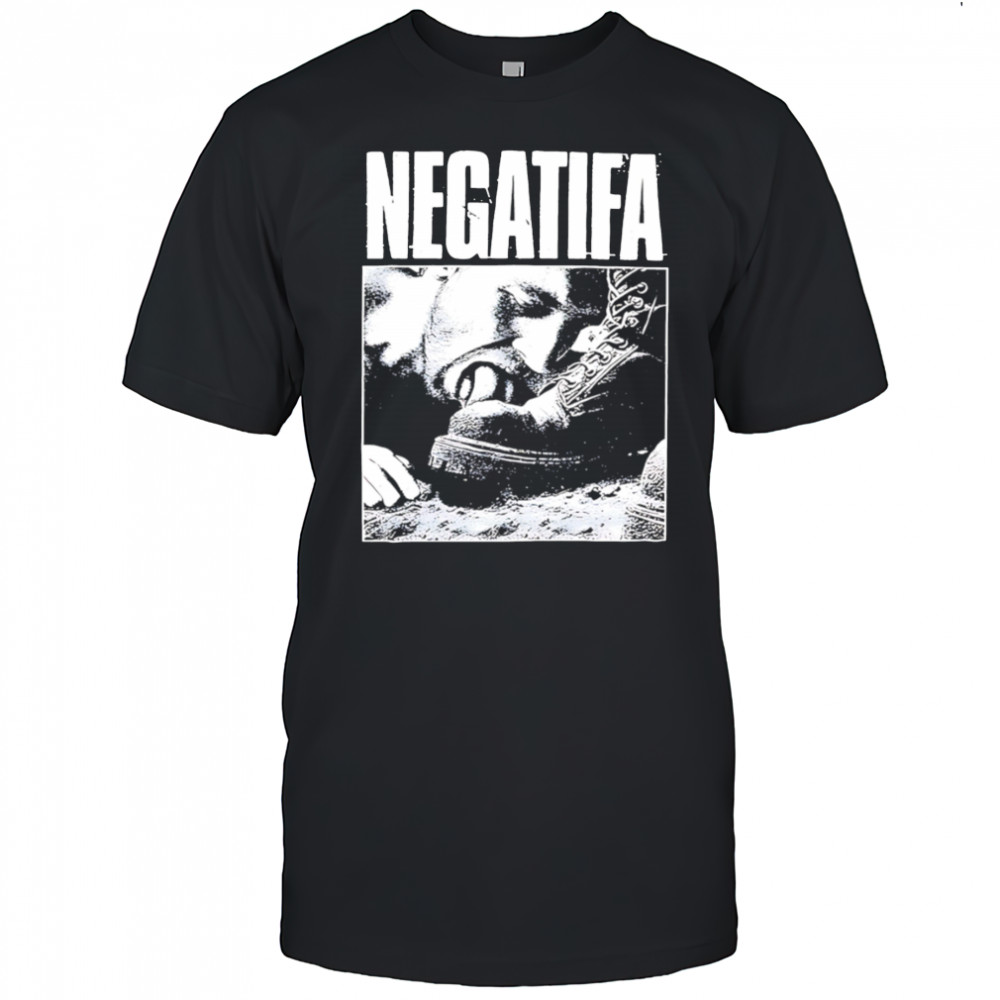 Negatifa licking shoe retro shirt