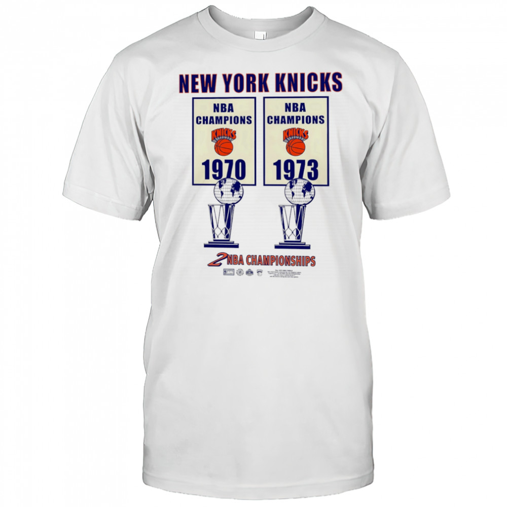 New York Knicks 2 NBA Championships The Finals Banner shirt