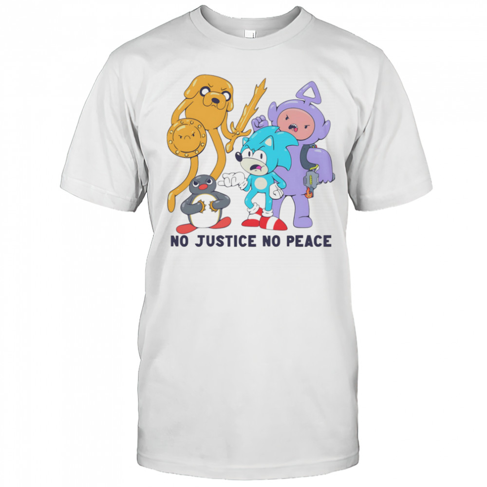 No justice no peace cartoon shirt