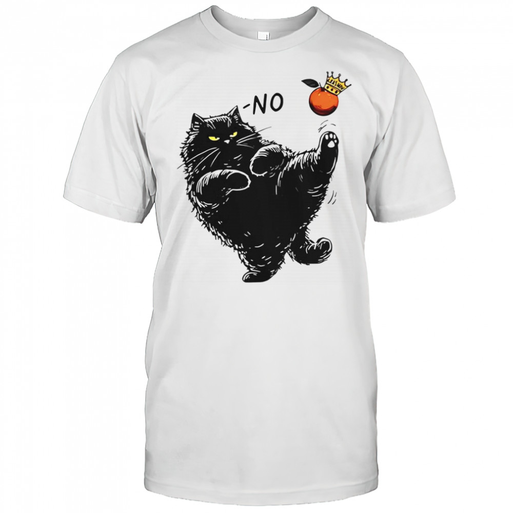 No Kings In America Black Cat Orange King T-Shirt