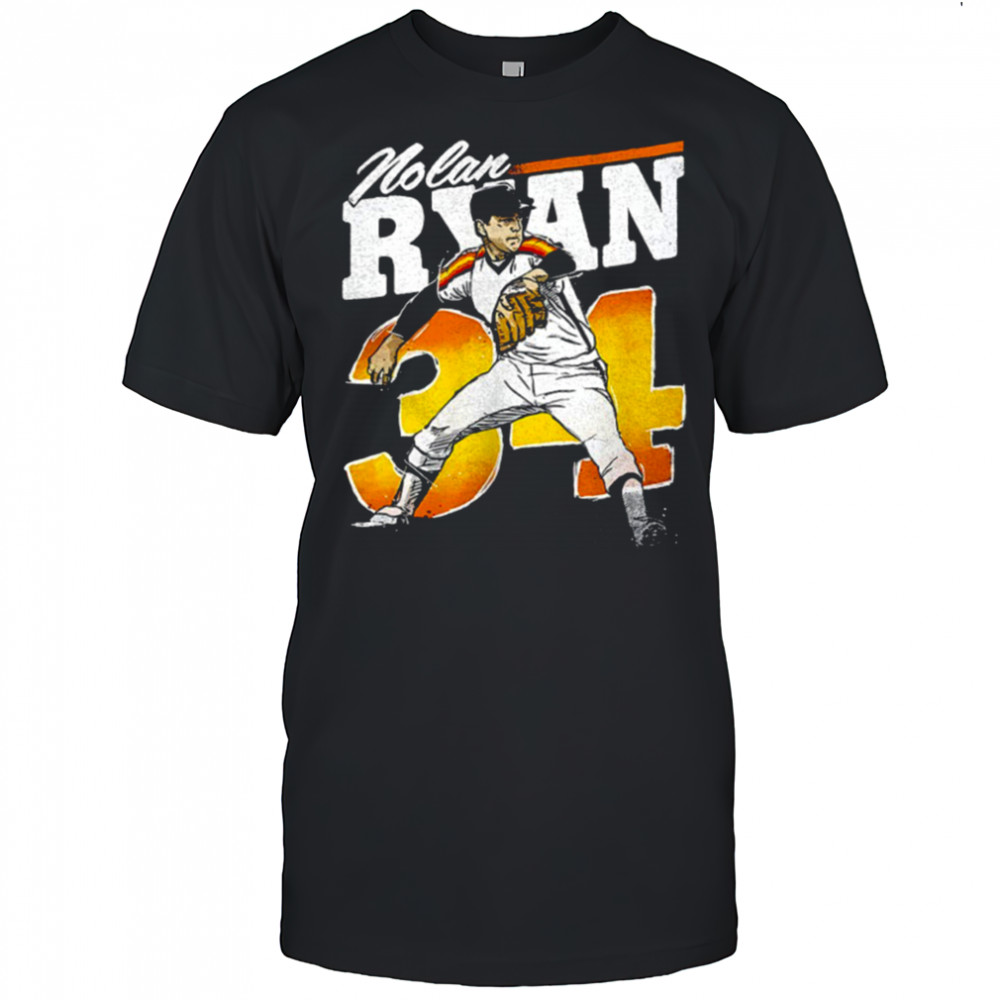 Nolan Ryan Houston Astros MLB baseball player retro shirt