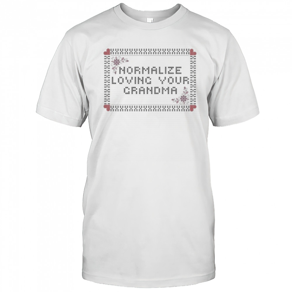 Normalize Loving Your Grandma Cross Stitch T-shirt