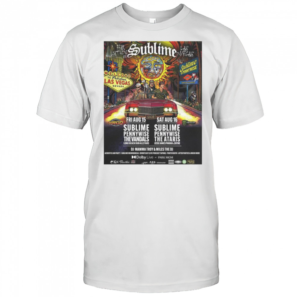 Official Sublime The Dolby Live In Las Vegas Tour August 15 2025 T-Shirt