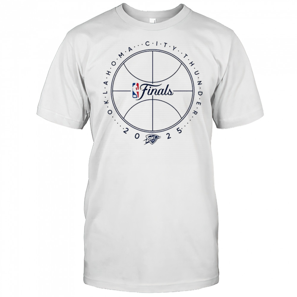 OKC THUNDER 2025 NBA FINALS BASKETBALL OUTLINE T-SHIRT