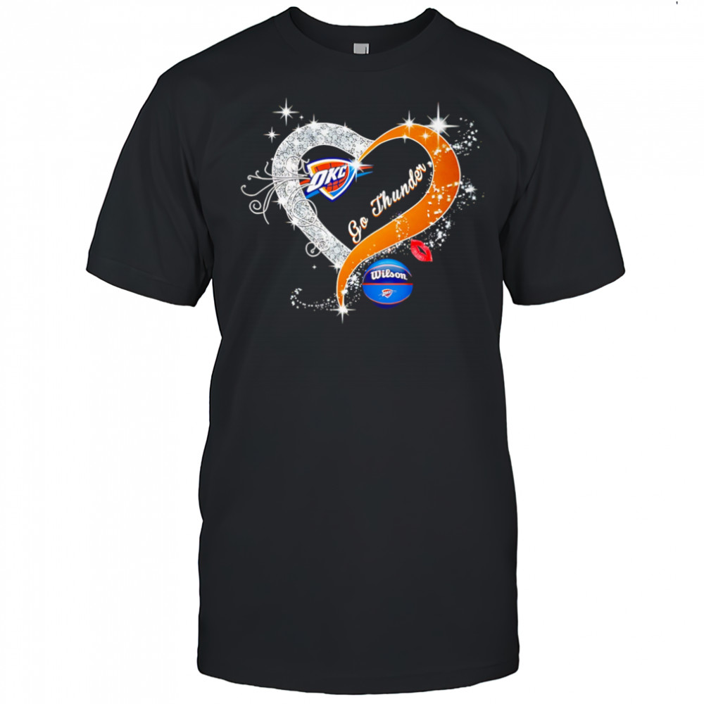 Oklahoma City Thunder Go Thunder heart shirt