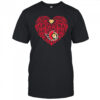 Ottawa Senators Floral Pattern Heart logo shirt