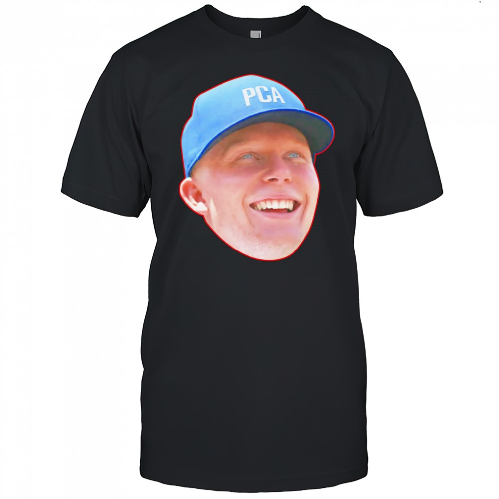 PCA head in the game shirt