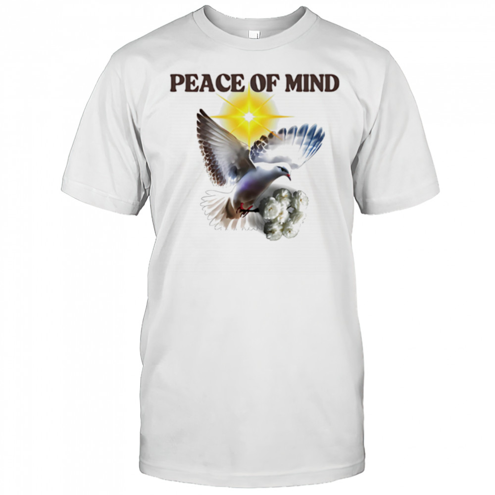 Peace of Mind dove rose white shirt