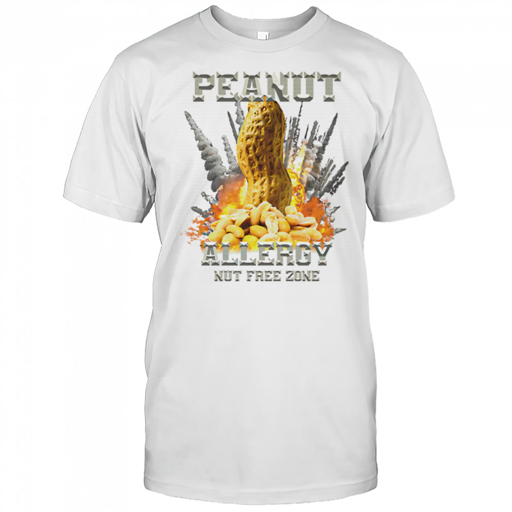 Peanut allergy nut free zone shirt