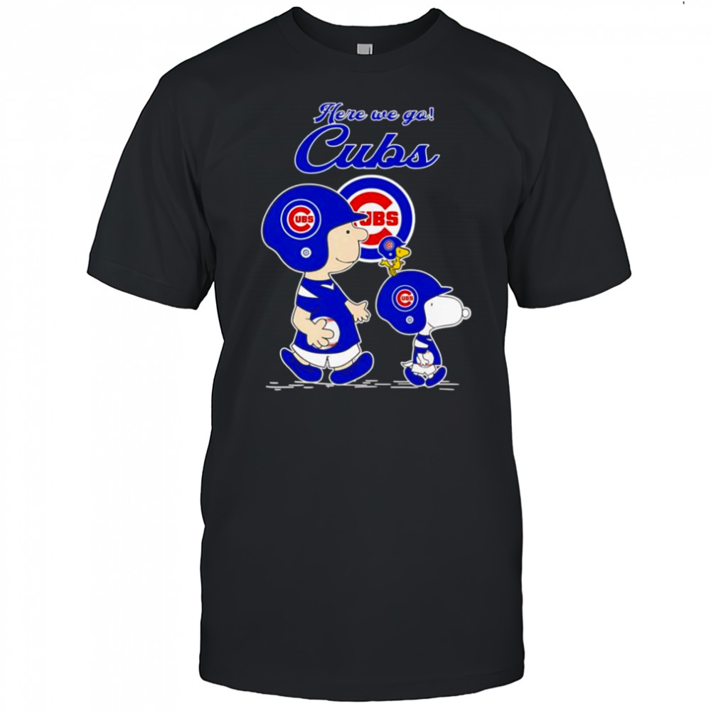 Peanuts here we go Chicago Cubs shirt