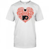 Philadelphia Flyers Floral Pattern Heart logo shirt