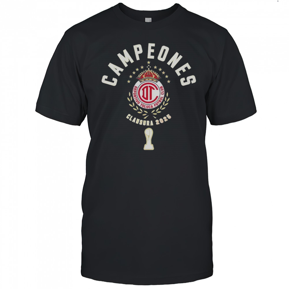 Playera Toluca Diablos Rojos Campeón Clausura 2025 T-Shirt