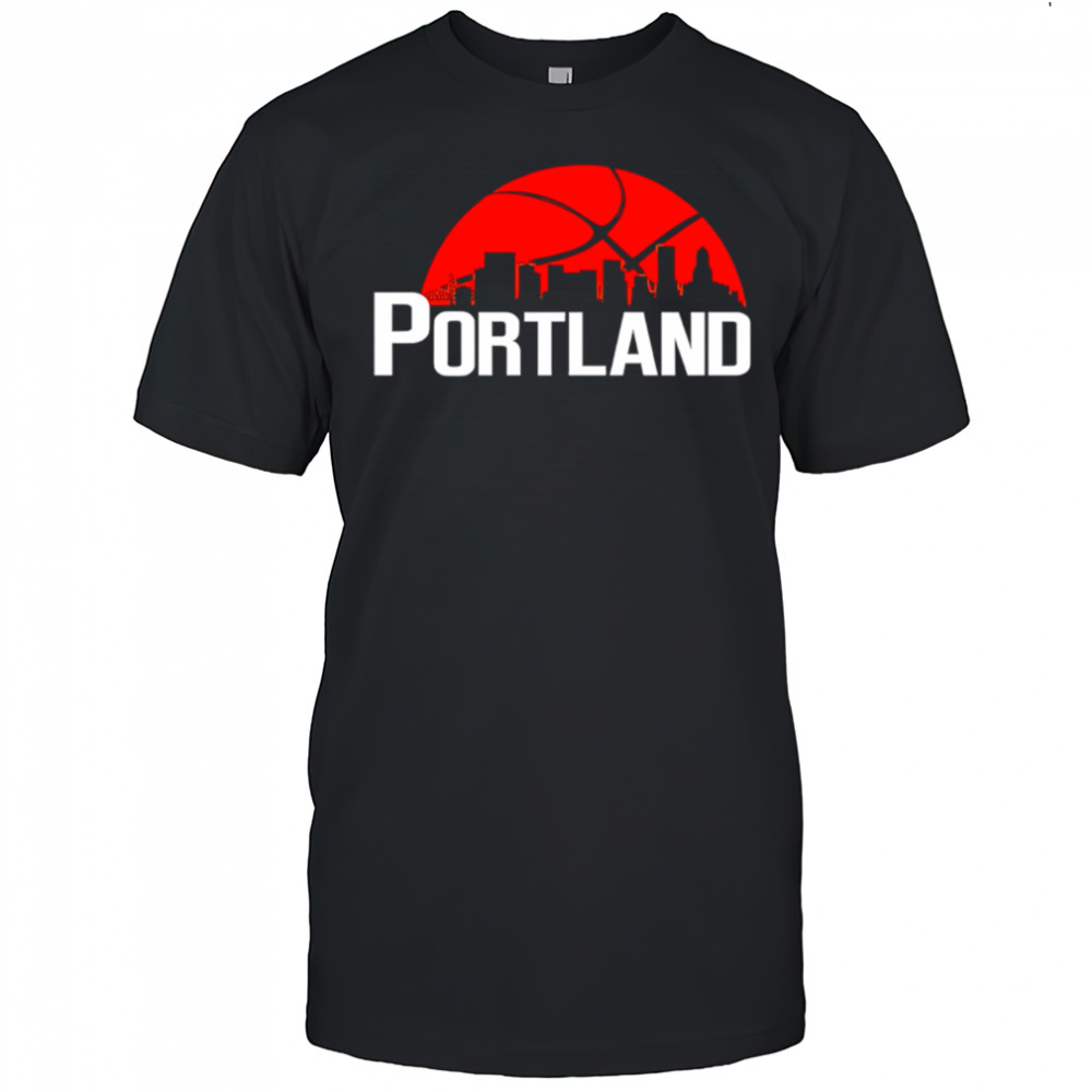 Portland Trail Blazers Cityscape Skyline style 2025 shirt
