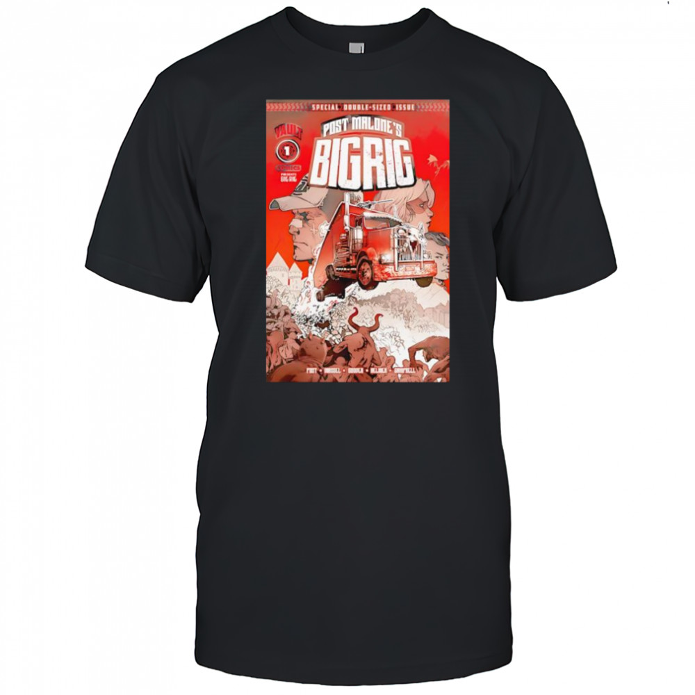 Post Malone Big Rig Tour 2025 container shirt